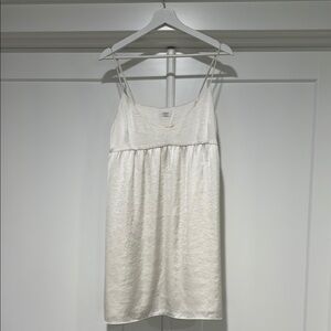 Wilfred White Chemise with Empire Waist and Thin Straps